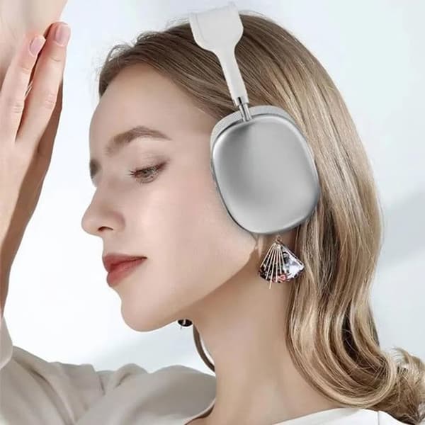 P9 Trådløse Bluetooth-hovedtelefoner med mikrofon og støjreduktion (Hvid)