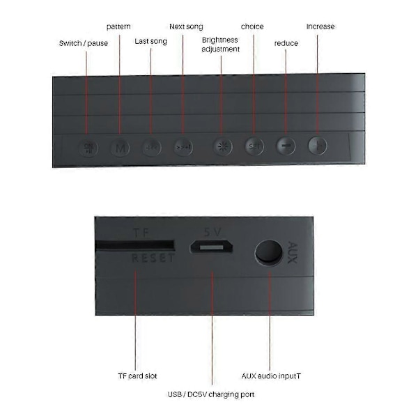 Digital väckarklocka med Bluetooth-högtalare, spegelyta, sängbordsväckarklockor, LED digital klocka för kontor och hem