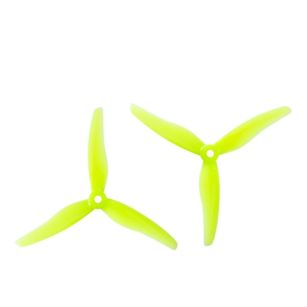 2 Par / 10 Par Gemfan Hurricane 51433 5.1x4.3 5143 5.1 Tum 3-Bladig Freestyle Propeller M5 Hål Fluorescent Yellow 2 pairs