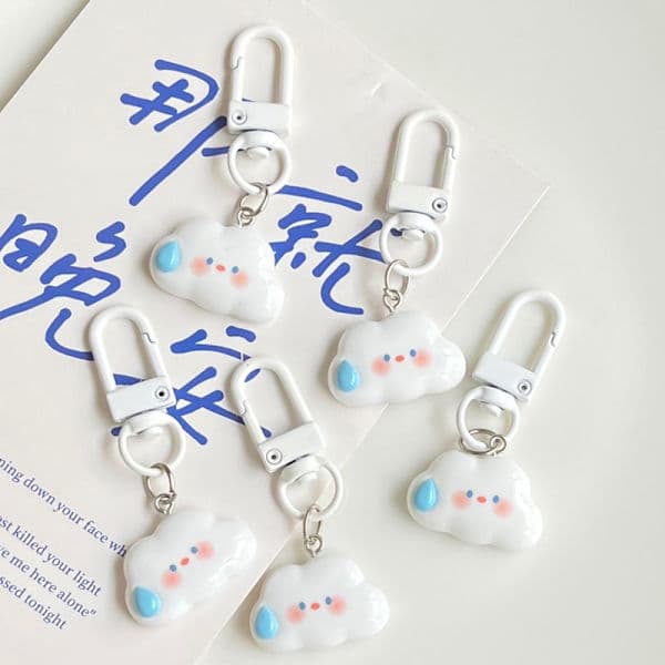 Ins Style e Cartoon Cloud Nøglering Nøgle Tilbehør Kawaii Keyri One Size
