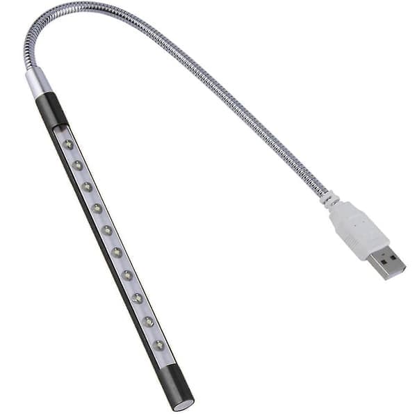 Bärbar tangentbordslampa med USB LED, lång svanhals, touchdimmer