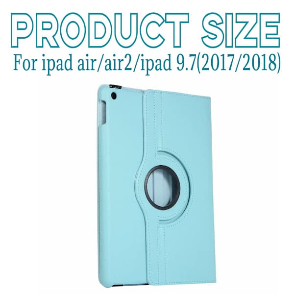 Etui Apple Ipad Air 2 Roterbar 360 - 11 Farver, 9,7 tommer Blå (Lys)