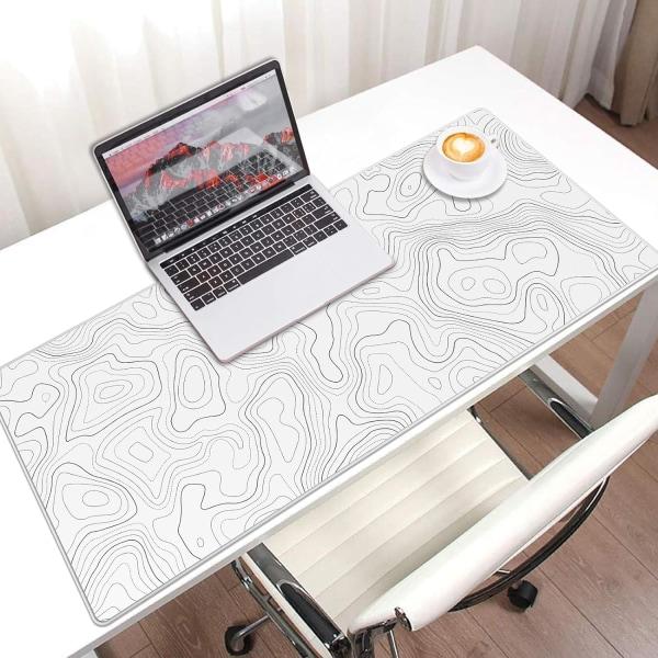 INF Stor musematte skrivebordsbaggrund Hvid S White M