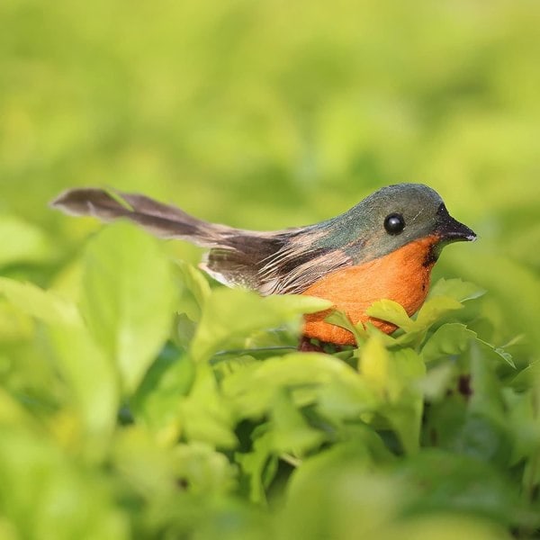 12 kunstige robin fugle juletræspynt