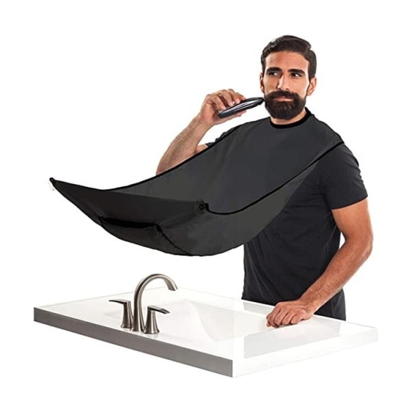 Shaving & Beard Apron - Beard Picks Up - Barber Cape Black