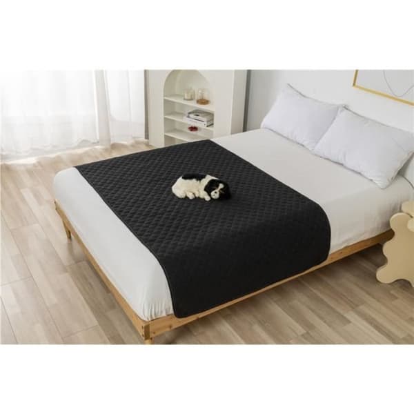 Vanntett hundeteppe - 100x127 cm - Sklisikkert - Sofabeskyttelse - Svart