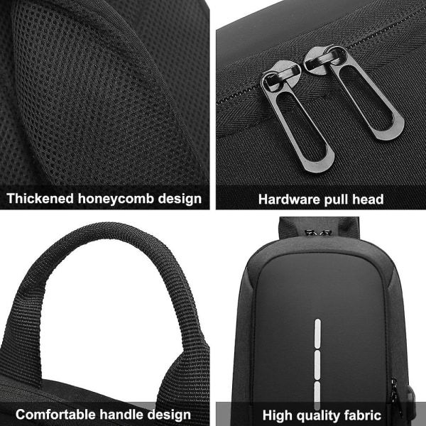 En axelväska crossbody väska: En axel ryggsäck casual crossbody bröstväska