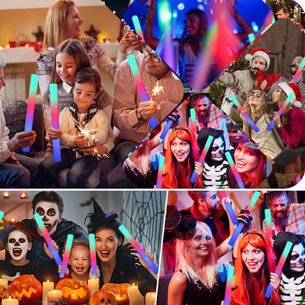 30 stk. RGB LED Glow Sticks til fester, bryllupper & juleanimation [TOP1] 30 pieces