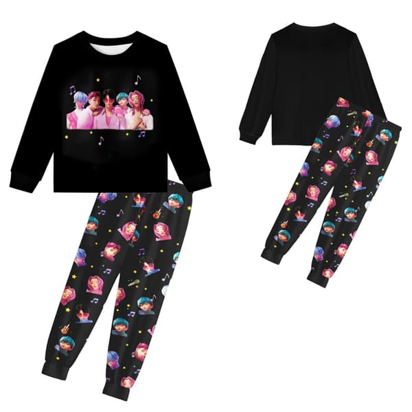 Kpop Witch Hunters Witch Hunters Langermet pyjamsett for barn, hjemmeklær 150