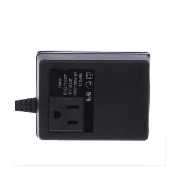 200W AC 220V til 110V Step Down Transformer Konvertering Reiseadapter EU-plugg-FQ6-