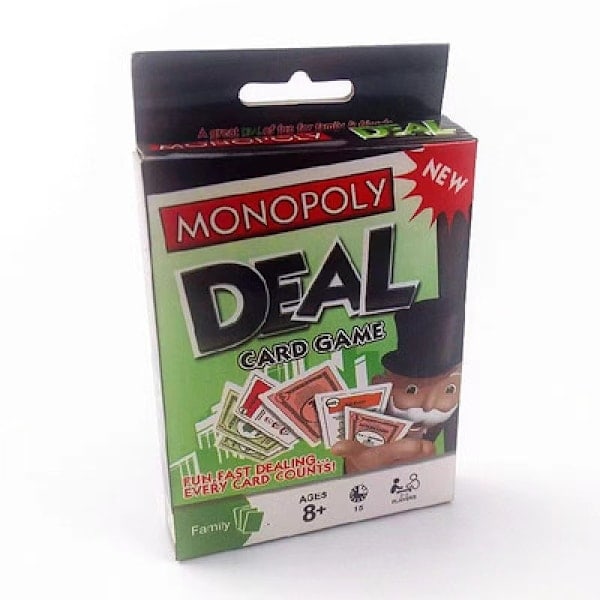 Hasbro Games Monopoly Kortspil, et tempofyldt kortspil for 2-5 spillere, familie- og børnevenligt, egnet til alderen 8 år og opefter Sort Kort Black Card
