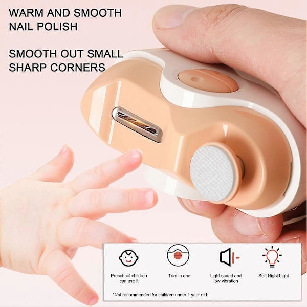 2-in-1 Sähköinen Kiillotus Automaattinen Kynsileikkuri USB Ladattava Turvallinen Kynsitrimmeri Kotiin Matkalle Kannettava Tehokas Tarkka Kestävä Red