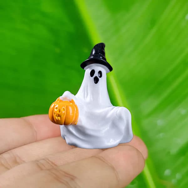 9-14 stk. Halloween 3D Gresskar Spøkelse Statue Slott Heks Miniatyr A3 A3