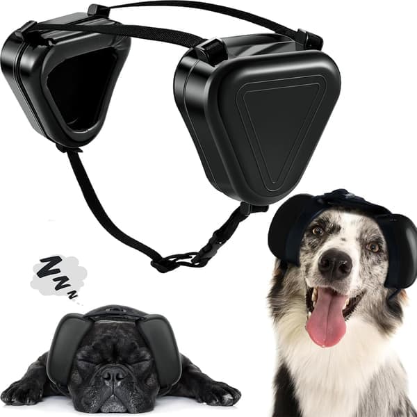 Høreværn til hunde, hørebeskyttelse, justerbar, støjreducerende, hørebeskyttelse til hunde, kæledyr -FD3-