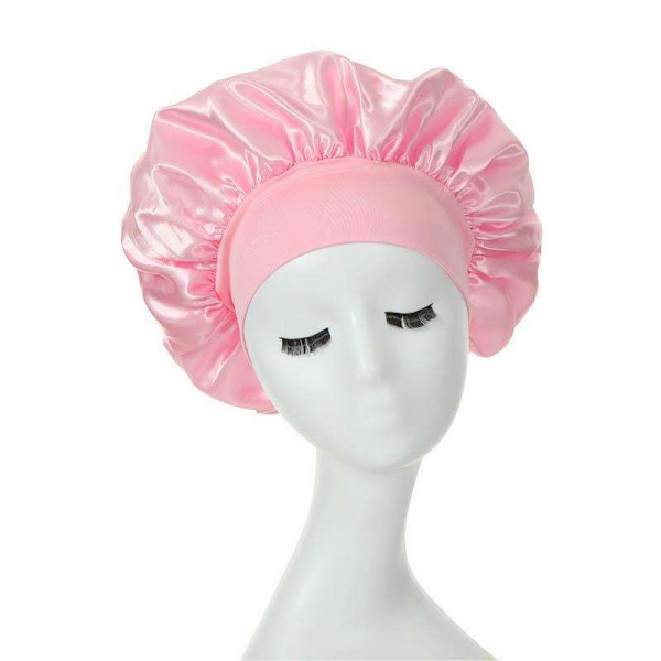 Sovehætte - Satinhætte - Sovehætte Pink one size