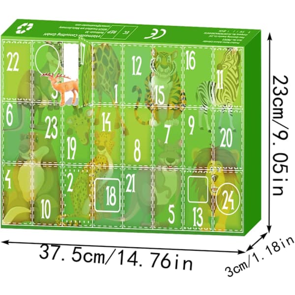 Adventskalender med dyrefigurer 2025 - 24 dagers nedtelling til jul for barn [TOP1] 35