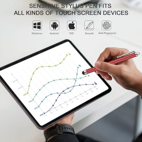 Stylus Multicolor Universal Kapacitiv Touch Screen Pen til iPad Tablets iPad Mini iPad Pro iPad Air med Ultra Følsom Præcision Skrivning Tegning