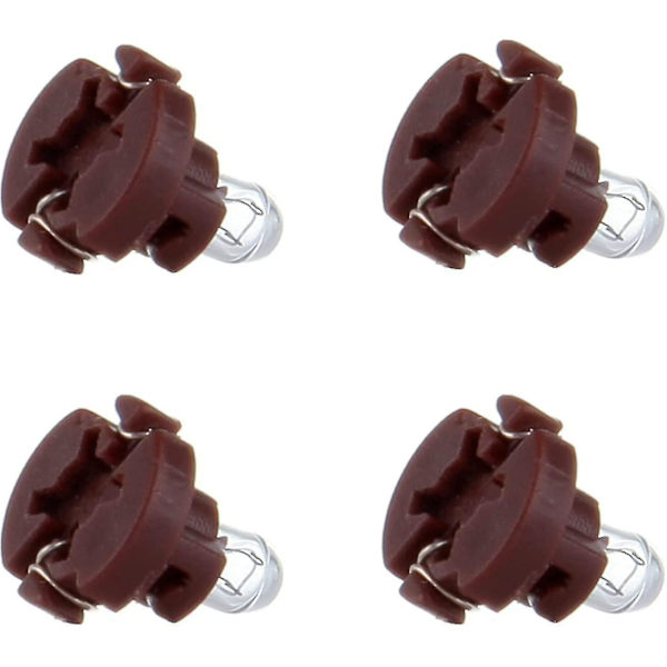 4-pack med utbyteslampor för instrumentpanel, instrumentbräda, AC-panel, mittkonsol, varmvita T3 Neo Wedge halogenlampor 12V