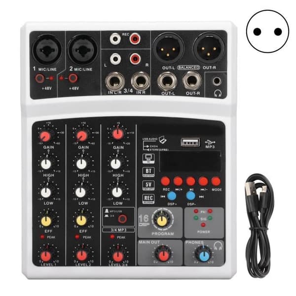 4-kanavainen mikseri - Sonew - BMG-04D - DSP-efektit - USB-tallennus - Bluetooth-yhteys