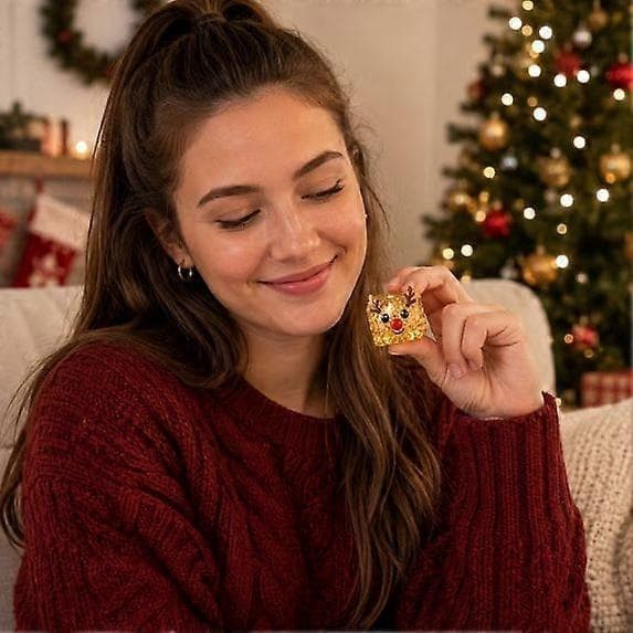 Julkub Squishy Fidget Blind Box, Blød Langsom Genopretning Stresslegetøj, Sødt Ferietema Klemmelegetøj Til Børnegaver Og Samling 1 sæt