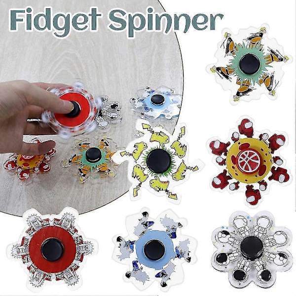 Fidget Spinner Anime Springande Fingertoppsgyro Stressreducerande Fidget Hand Spinner Fokusleksak Pikachu