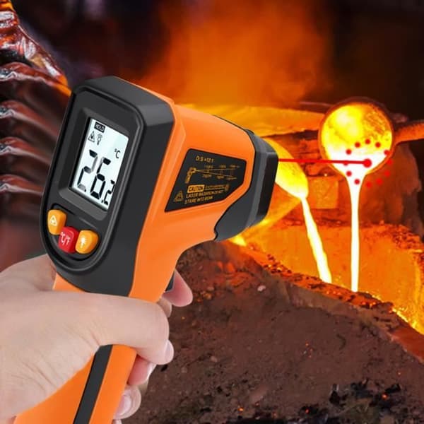 Infrarødt termometer - T600A - Område -50 °C til 420 °C - Justerbar emisjonsfaktor - Bakgrunnsbelyst LCD-skjerm