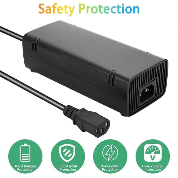 För Microsoft Xbox 360 E Konsol Strömförsörjning Laddare 135W 100-240V 2A AC-adapter EU-kontakt