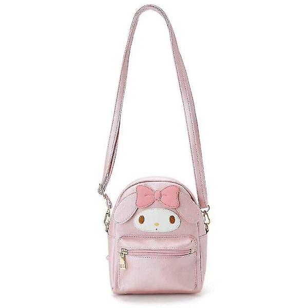 Rosa Dam Läder Axelremsväska Liten Crossbody Ryggsäck