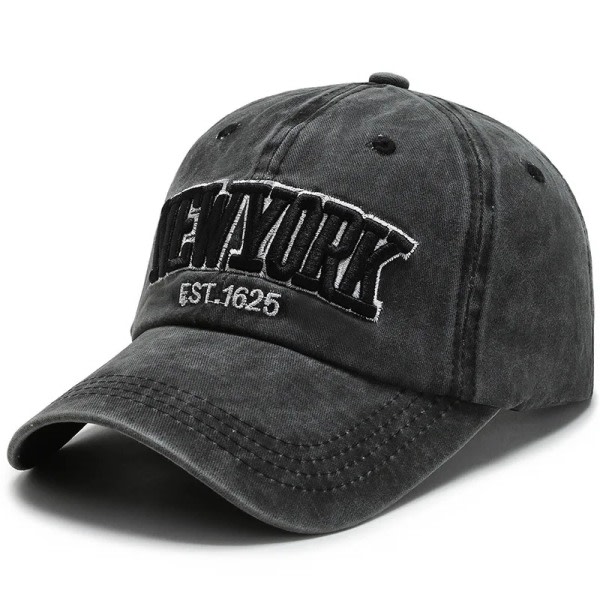 Vasket bomullscaps for menn vår sommer NEW YORK Retro bokstav brodert snapback caps for kvinner myk topp trucker pappa hatter Khaki