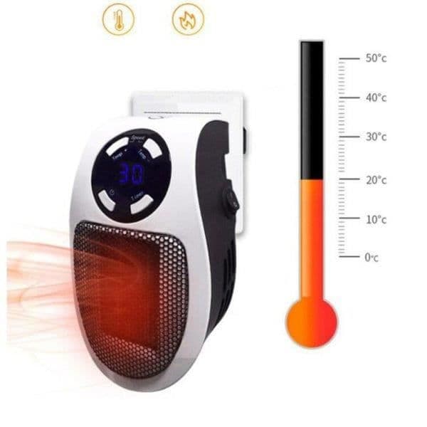 Mini elektrisk varmeblæser til stikkontakt, kraftig blæser og hurtig opvarmning, ventilator til ovne, radiator EU