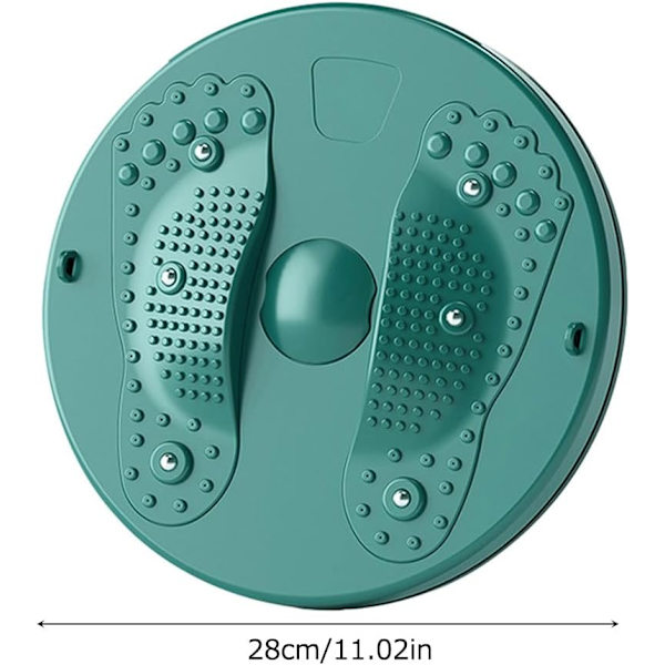 Twist Waist Disc Balance Board med dragsko - Kroppsformande midjetvridningsskiva - Fitness-skivspelare för träning hemma Green with rope