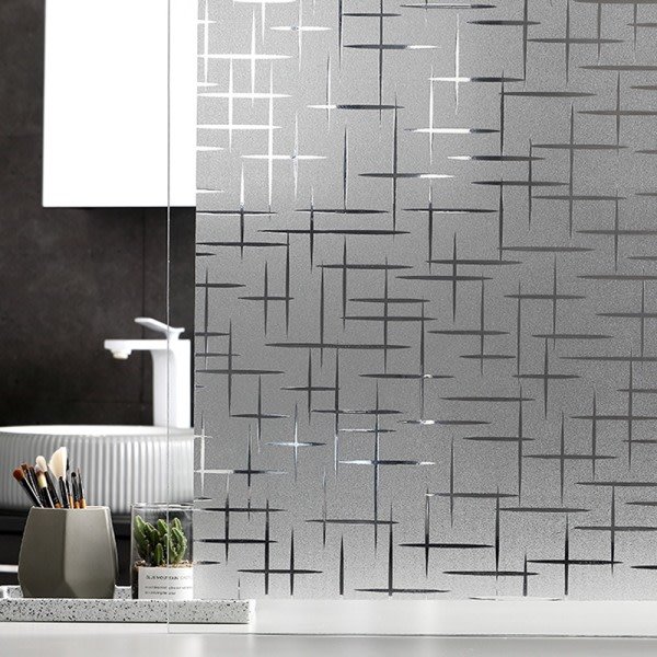 Vinduefolie uden lim Selvhæftende folie Frosted statisk folie bad Frosted 45*100cm