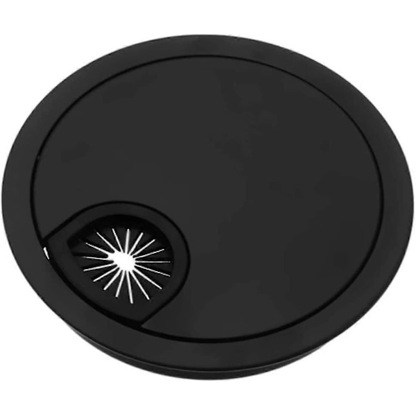 Skrivebords Kabelhul Dæksler Computer Tidy Grommet Bord Kabel Udløb Port Overflade Linje Box Bord Kabel Hardware Matte Black 60mm