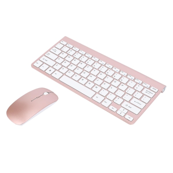 2,4 GHz trådlöst tangentbord och mus för Apple PC Windowsxp(rose Gold)