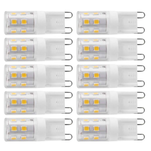 10 st 2W G9 Keramikbas 16LED-lampor för takvägglampa Hembelysning 230V Vitt ljus