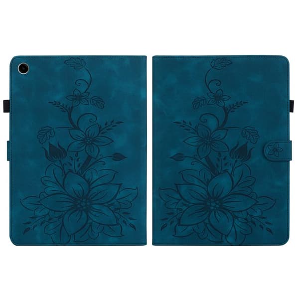 Etui for Samsung Galaxy Tab A9+/A9 Plus - Støtsikkert - PU-skinn - Stativ - Kortspor - Mørkeblå