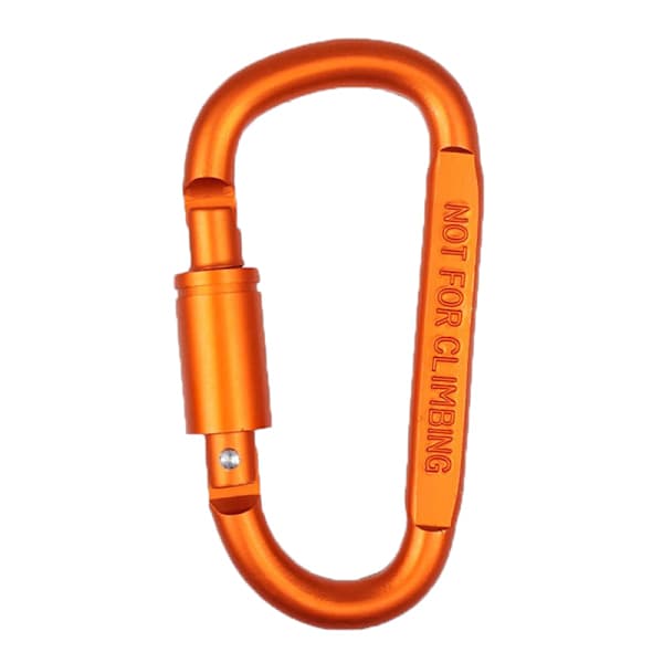 Karbinhake i aluminiumlegering D-formad snabb hängande spänne D-formad orange One Size orange