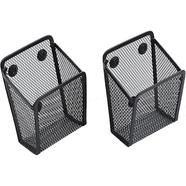 2 stk. magnetisk blyantholder, net opbevaringskurv-arrangør med ekstra stærk magnet