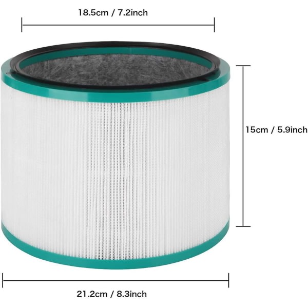 2-pak erstatnings Hepa-filtre til Pure Link Dp01, Dp02 og til Pure Hot + Link Hp01, Hp02, del hvid