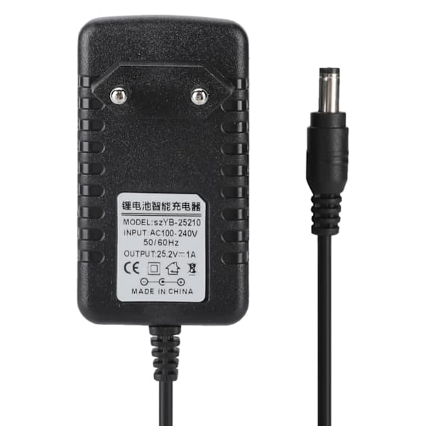 25.2V/1A Hurtiglader Li-ion Lader Adapter 100-240V Input Flerlagsbeskyttelse[GPA]