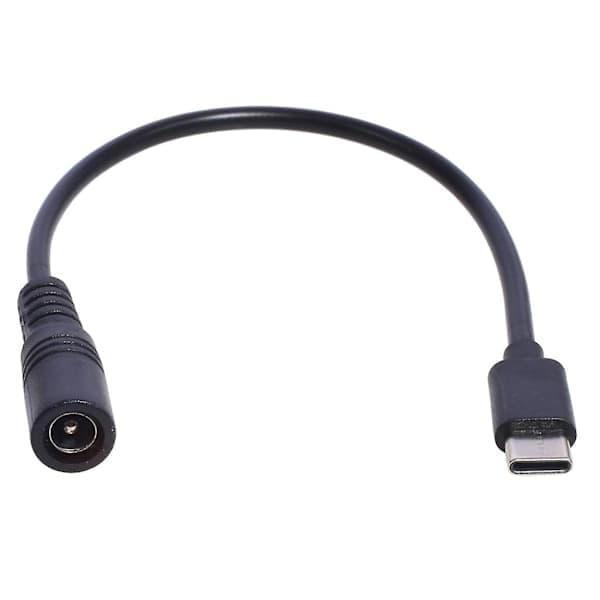 Type-C til DC Strømkabel 5V DC 5.5 x 2.1mm Hunn til USB C Kontakt Ladekabel