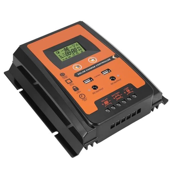 Tbest 12V/24V 50A MPPT Solcellsladdningsregulator Batteriregulator LCD-display Dubbel USB