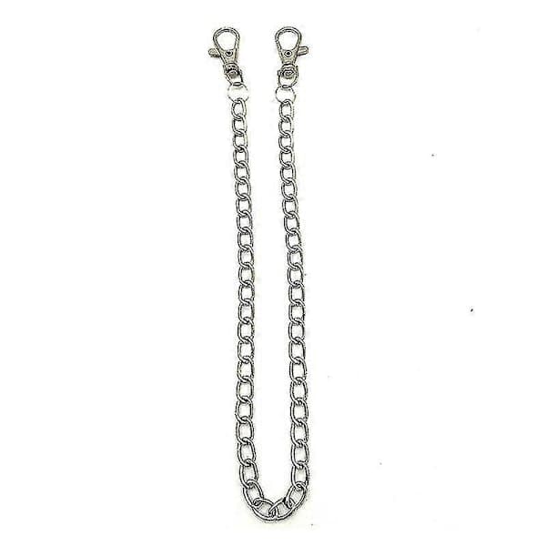2-pak kæde til jeans, buksekæde, bukselommekæde, tegnebogskæde, clips