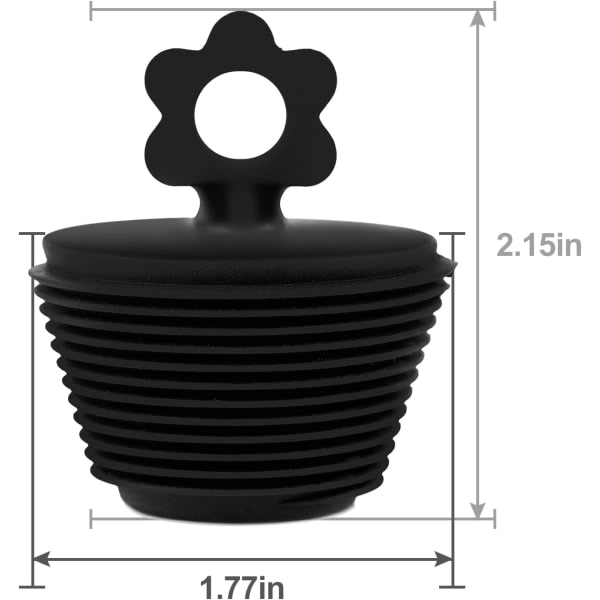 2-pak universal badekarplugg, silikon badekarpropp, badekaravløpspropp