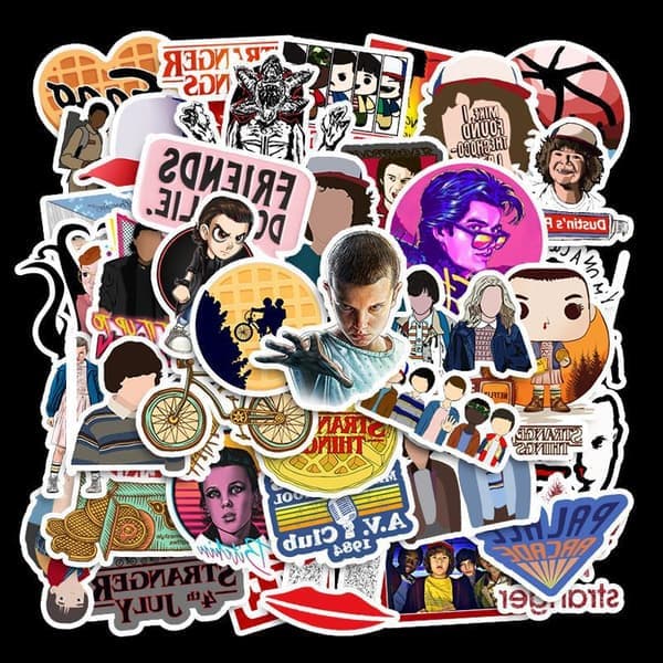 Upeita tarroja! Setti, jossa 50 pientä Stranger Things -tarraa - HD och_jarx