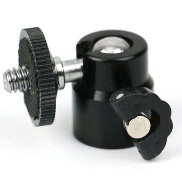 2 stk Mini 1/4\" 360 Roterbart Kulehode med Skrue Stativ DSLR Kulehode Svart 2 stk 2pcs