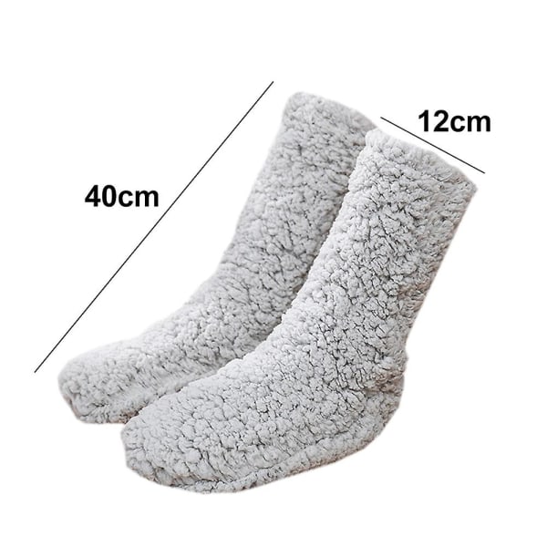 Pelsvarmere over knehøye fuzzy sokker Plysj tøffelstrømper høye lange lodne ben Sovesokker for vinterhjem for kvinner menn Style 2