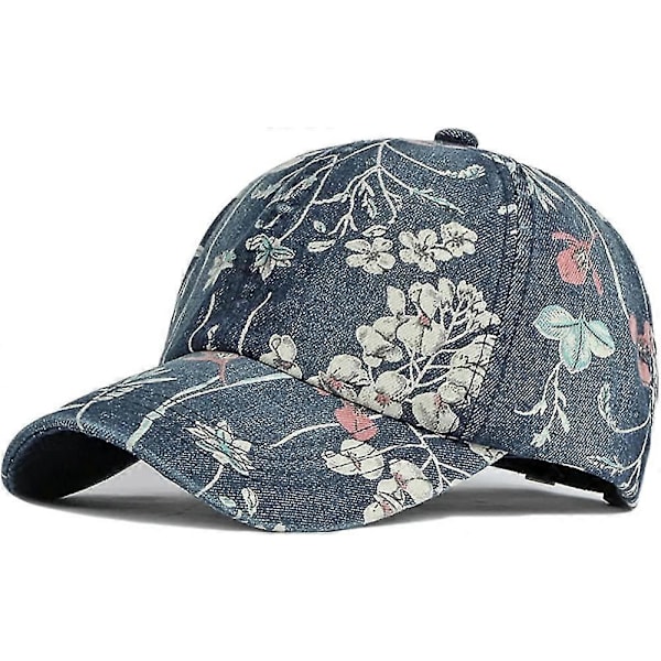 Denim Bomulds Baseball Kasket Til Kvinder Justerbar Trendy Lav Profil Far Hat
