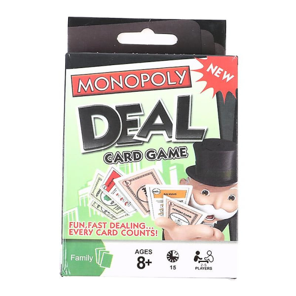 Puslespil Familiefest Brætspil Engelsk Version Monopoly Trading CardGame Playing Black Black