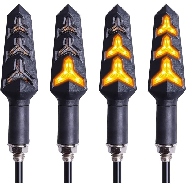 4 stk. motorcykelblinklys Farver Blinklys Blinklys Motorcykel Blinklys 12V 12 LED-lys til motorcykel Scooter Quad Cruiser Off Road